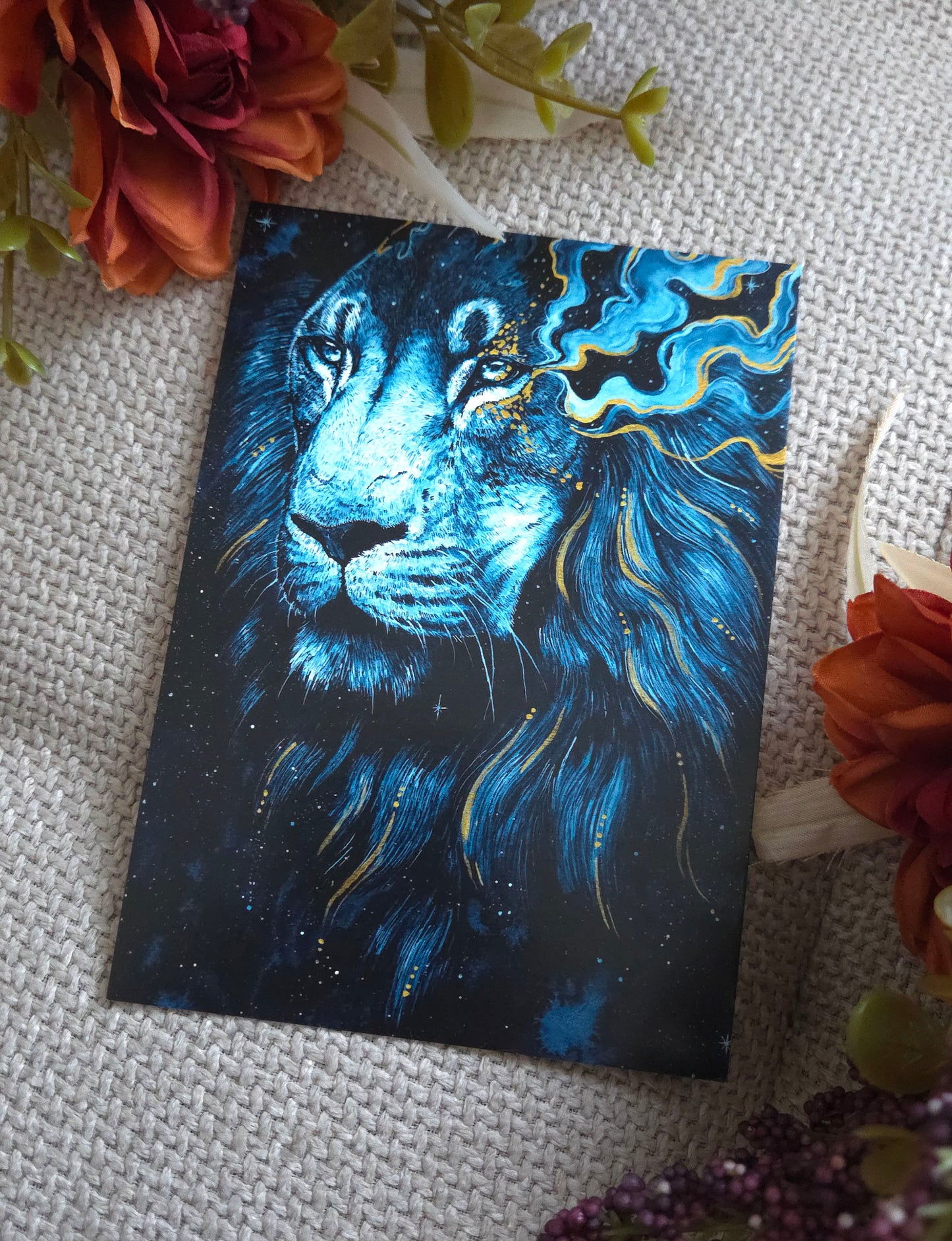 In The Darkness Lion Postcard
