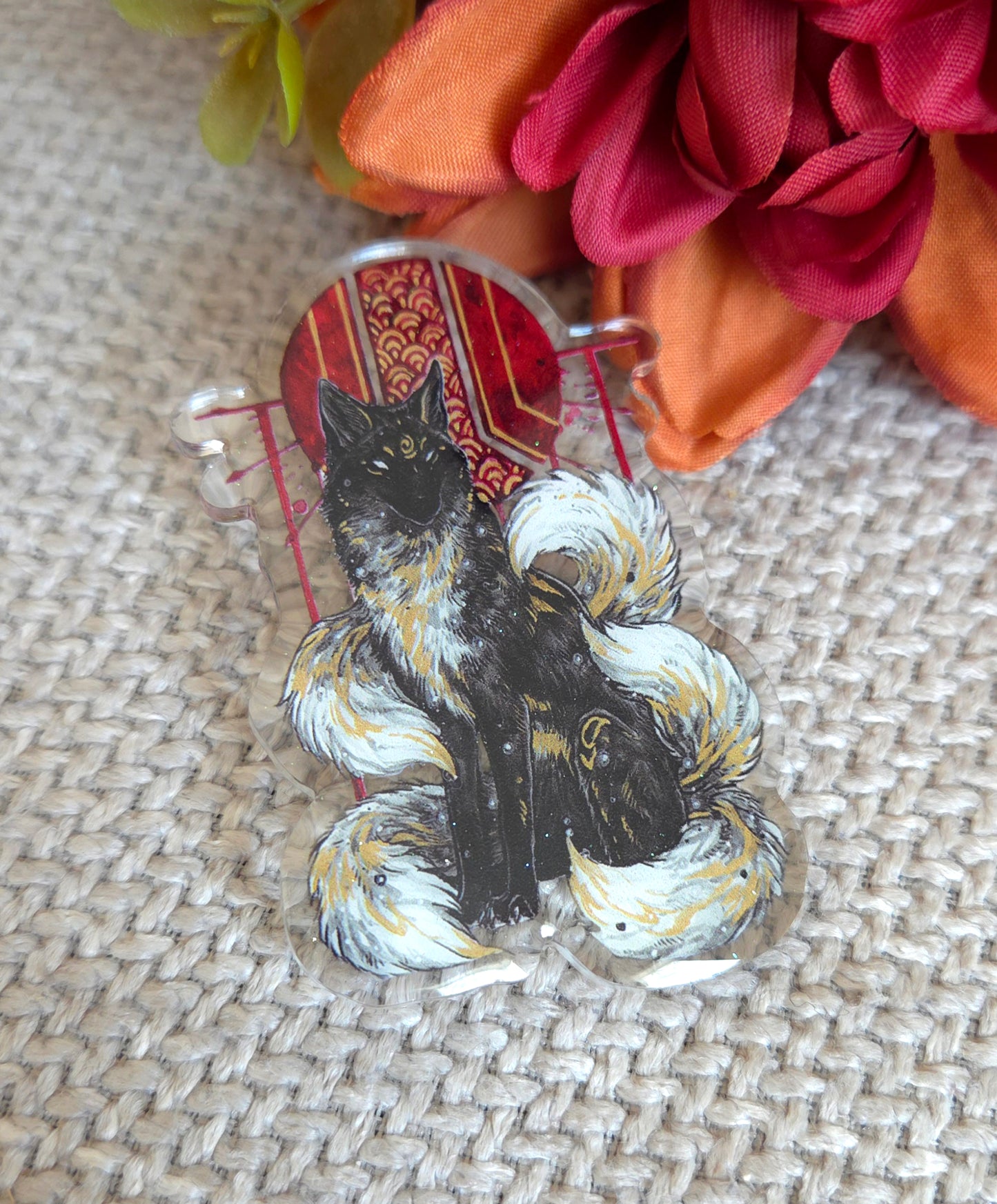 Kitsune Acrylic pin