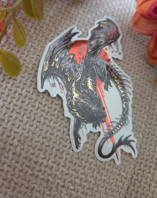 Dragon Wolf Sticker