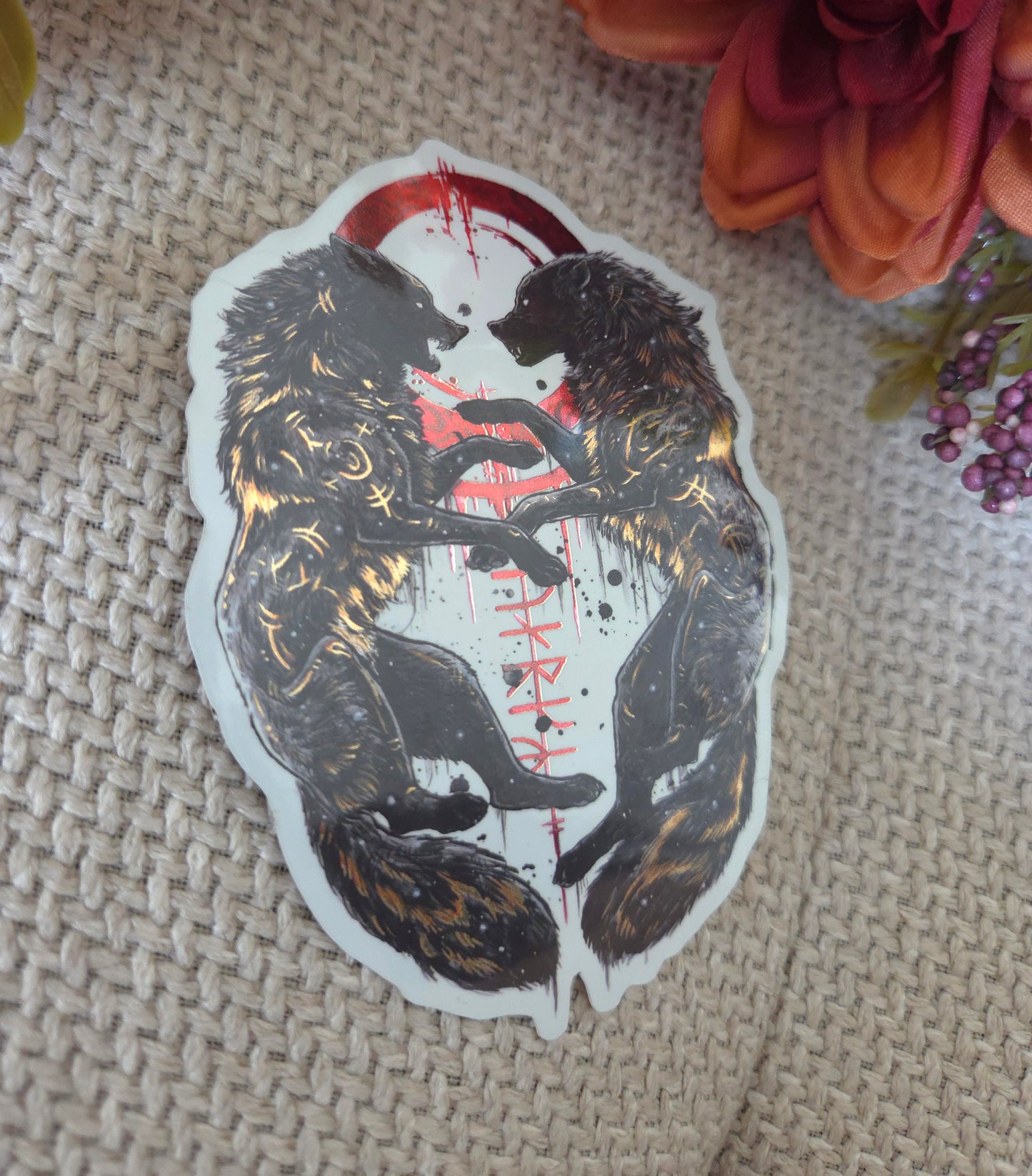 Geri and Freki Sticker