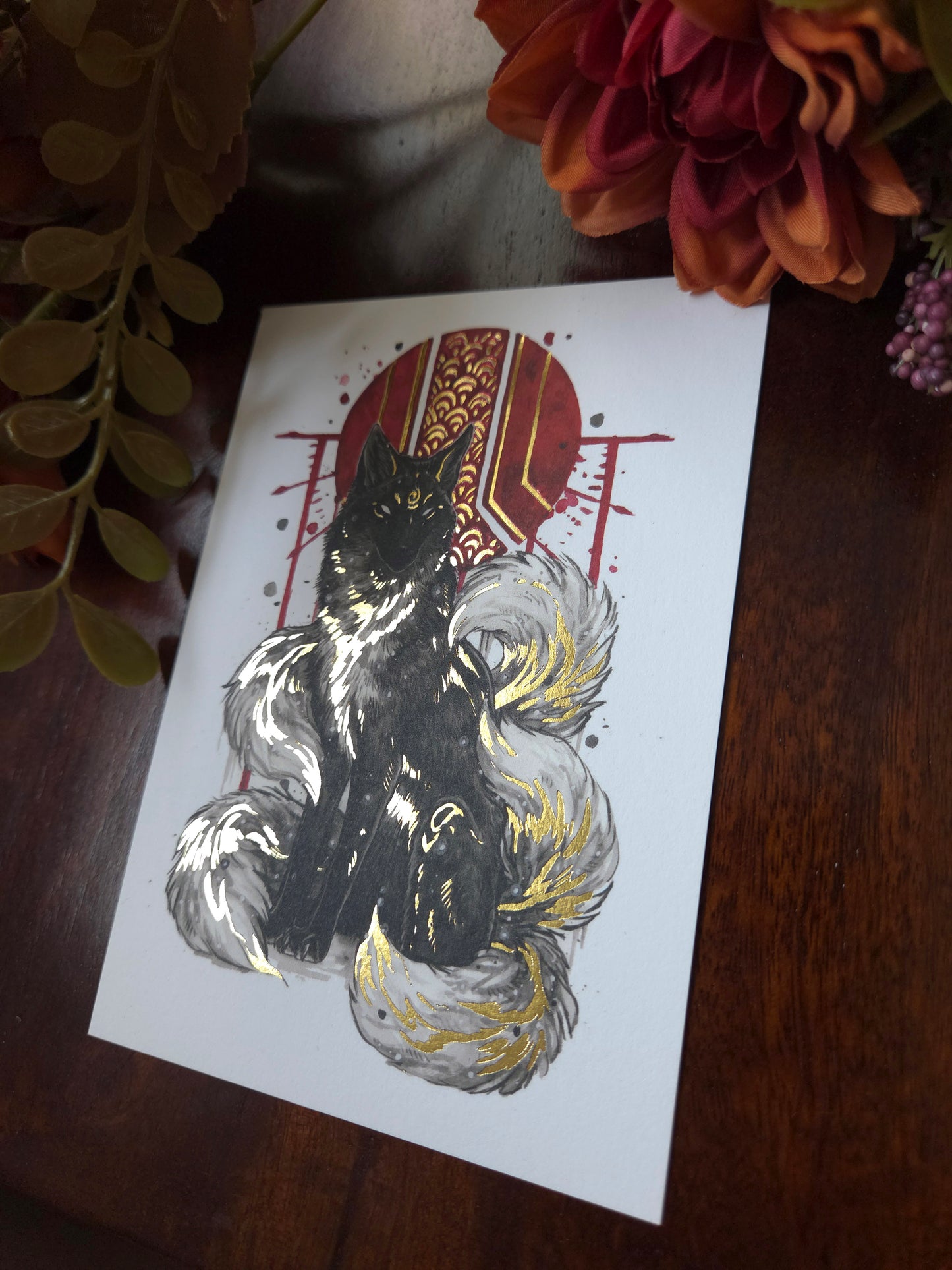 Kitsune A6 Gold foil print