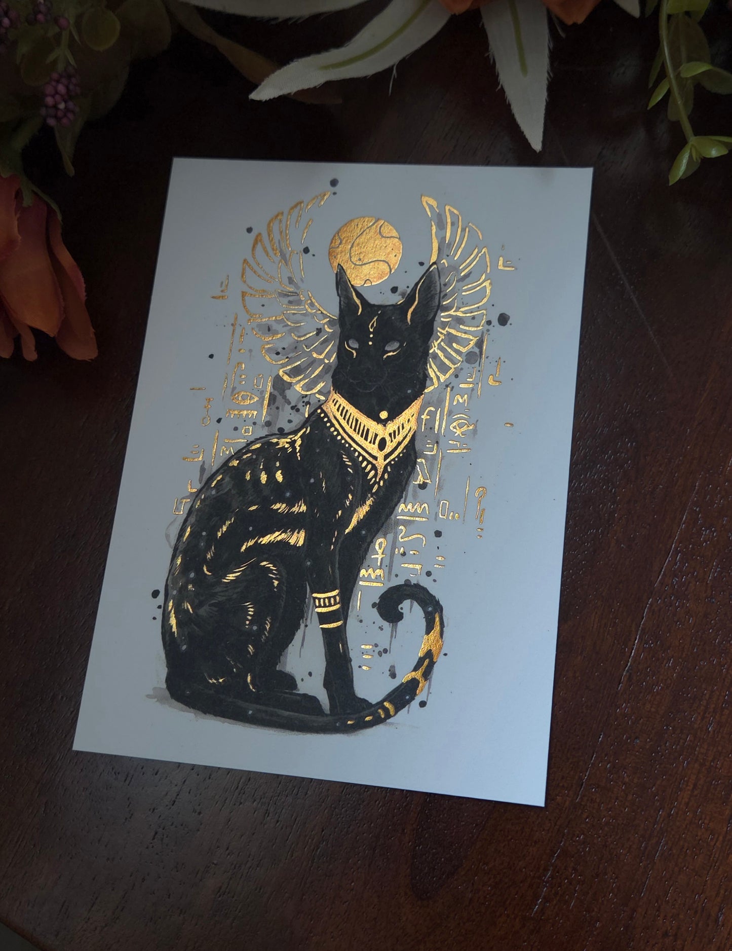 Bastet A6 Gold foil print