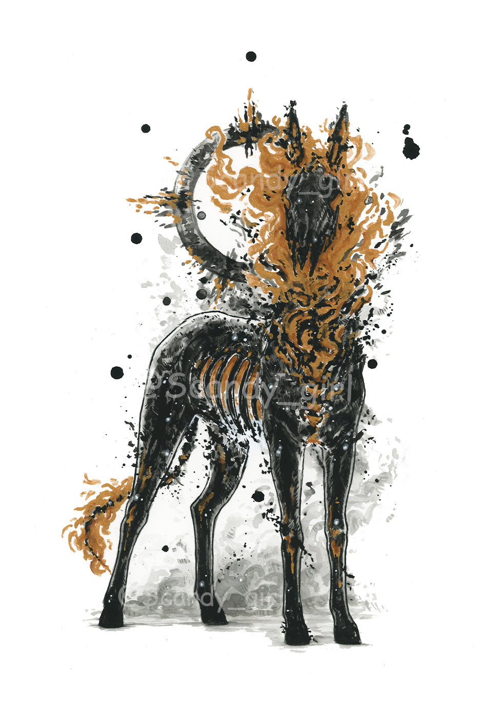 Mythtober Headless Mule Print