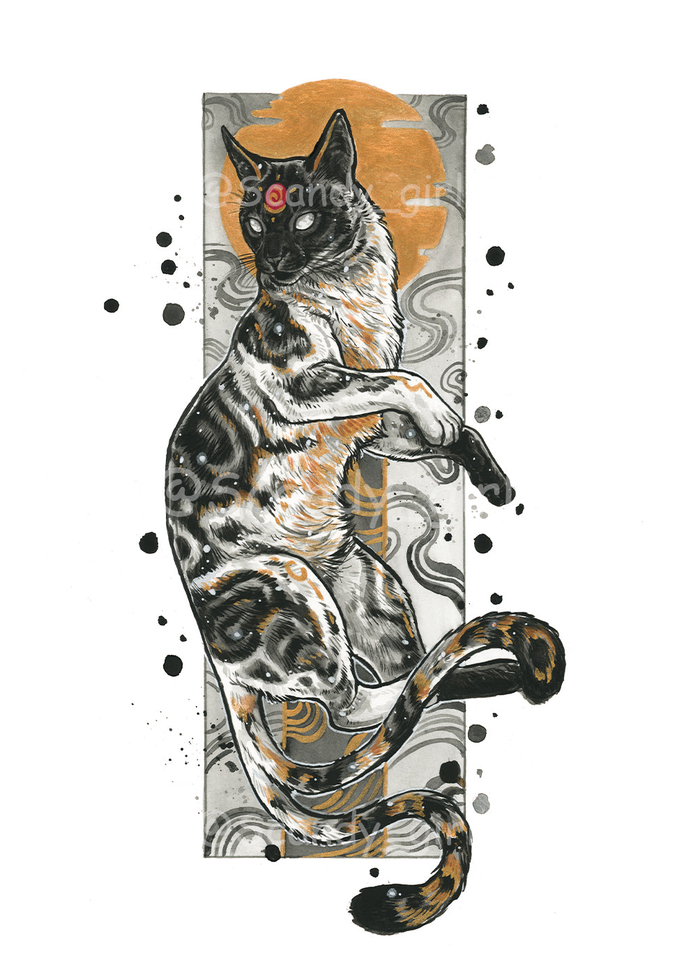 Mythtober Nekomata Print