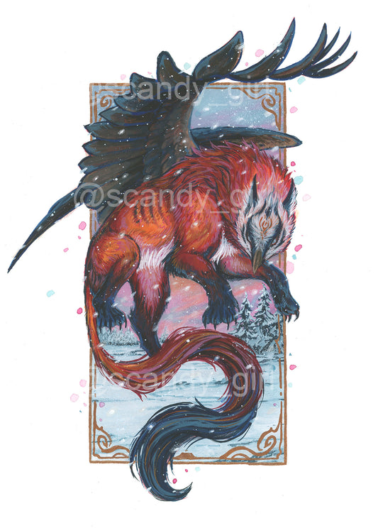 Bearded Vulture Griffin PRINT