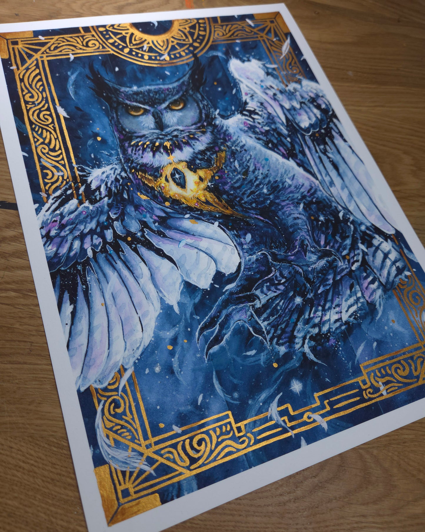 Galaxy Owl Print