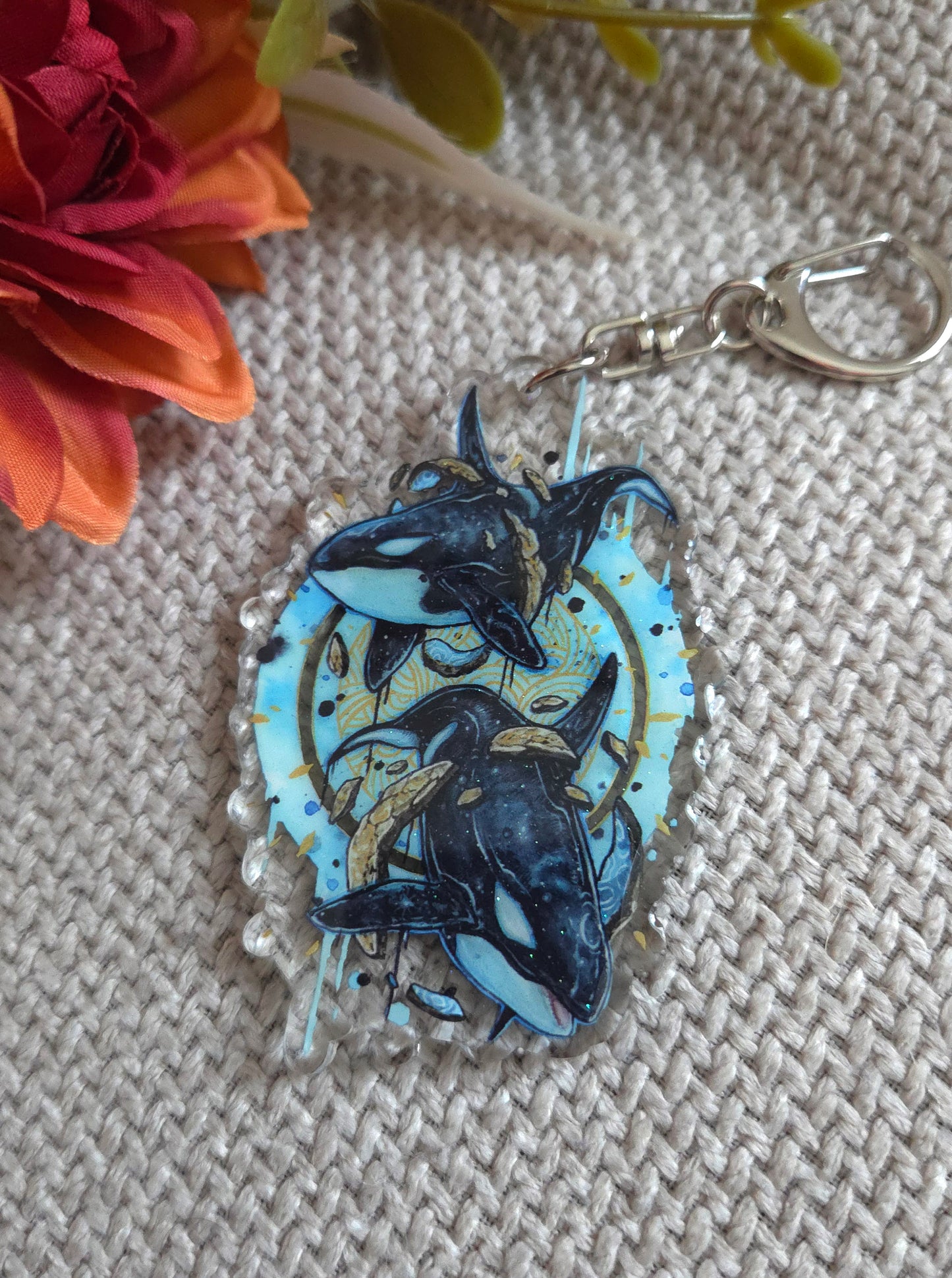 Ancient Orcas Keychain