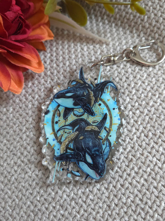 Ancient Orcas Keychain