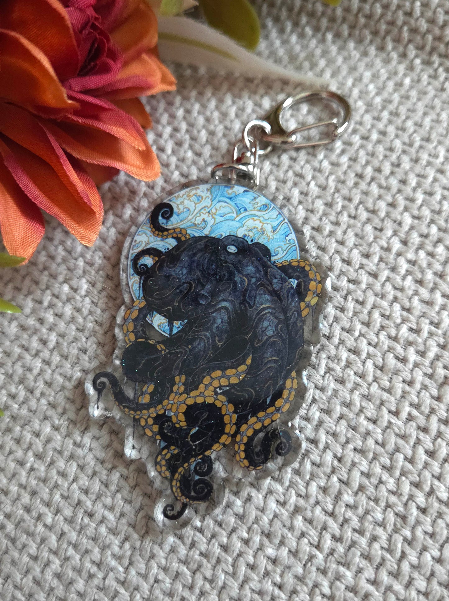 Water Octopus Keychain