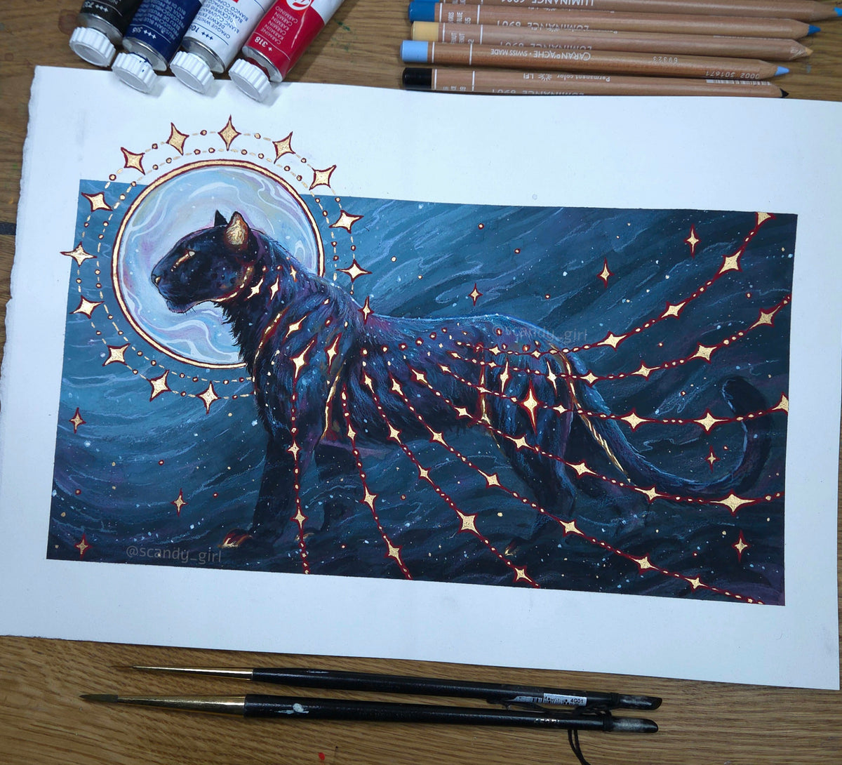 Tezcatlipoca - Original Painting