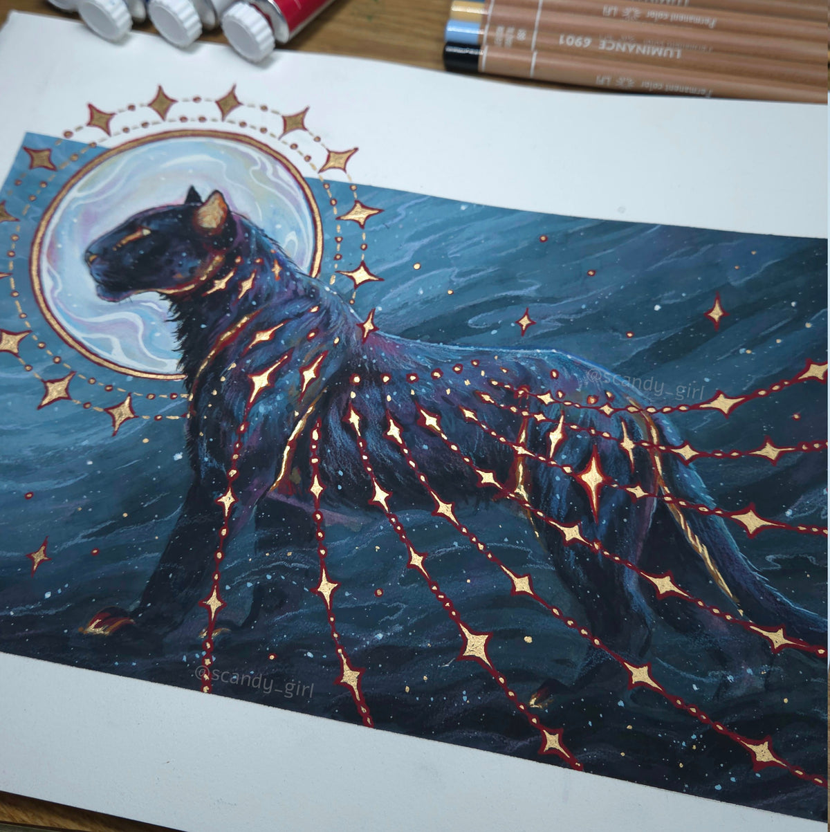 Tezcatlipoca - Original Painting