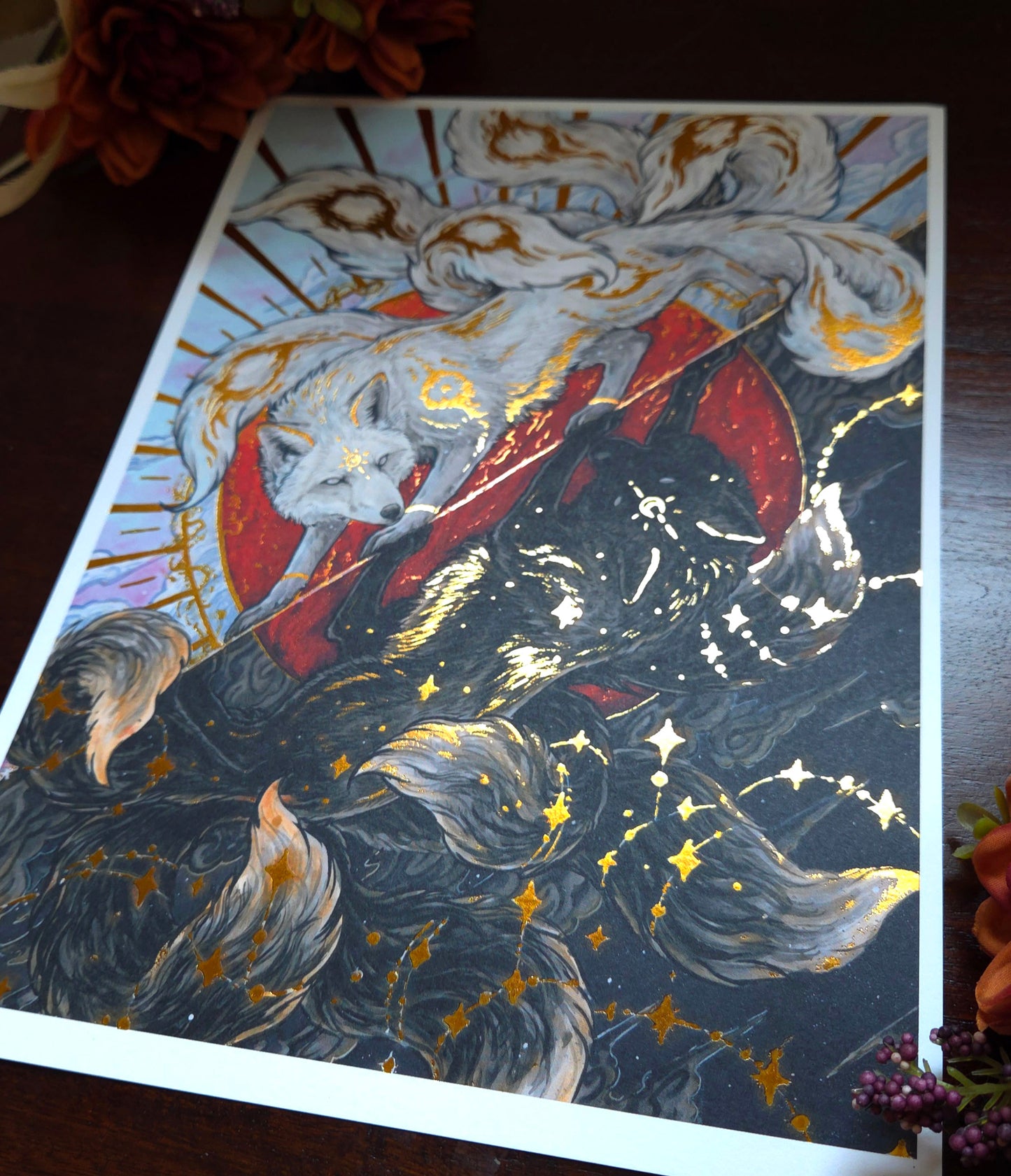 Ginko and Kinko Gold Foild print