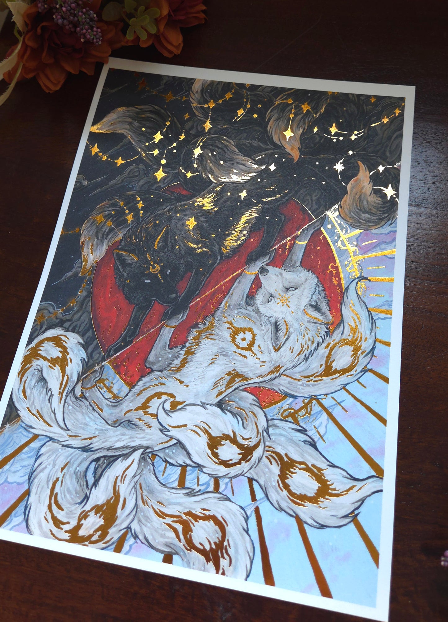 Ginko and Kinko Gold Foild print