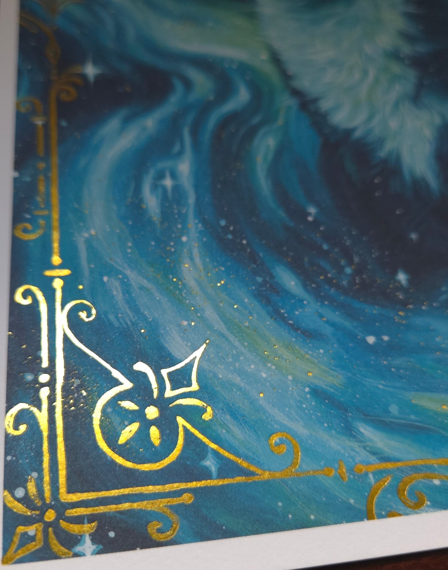 Aurora Fox Gold Foild print