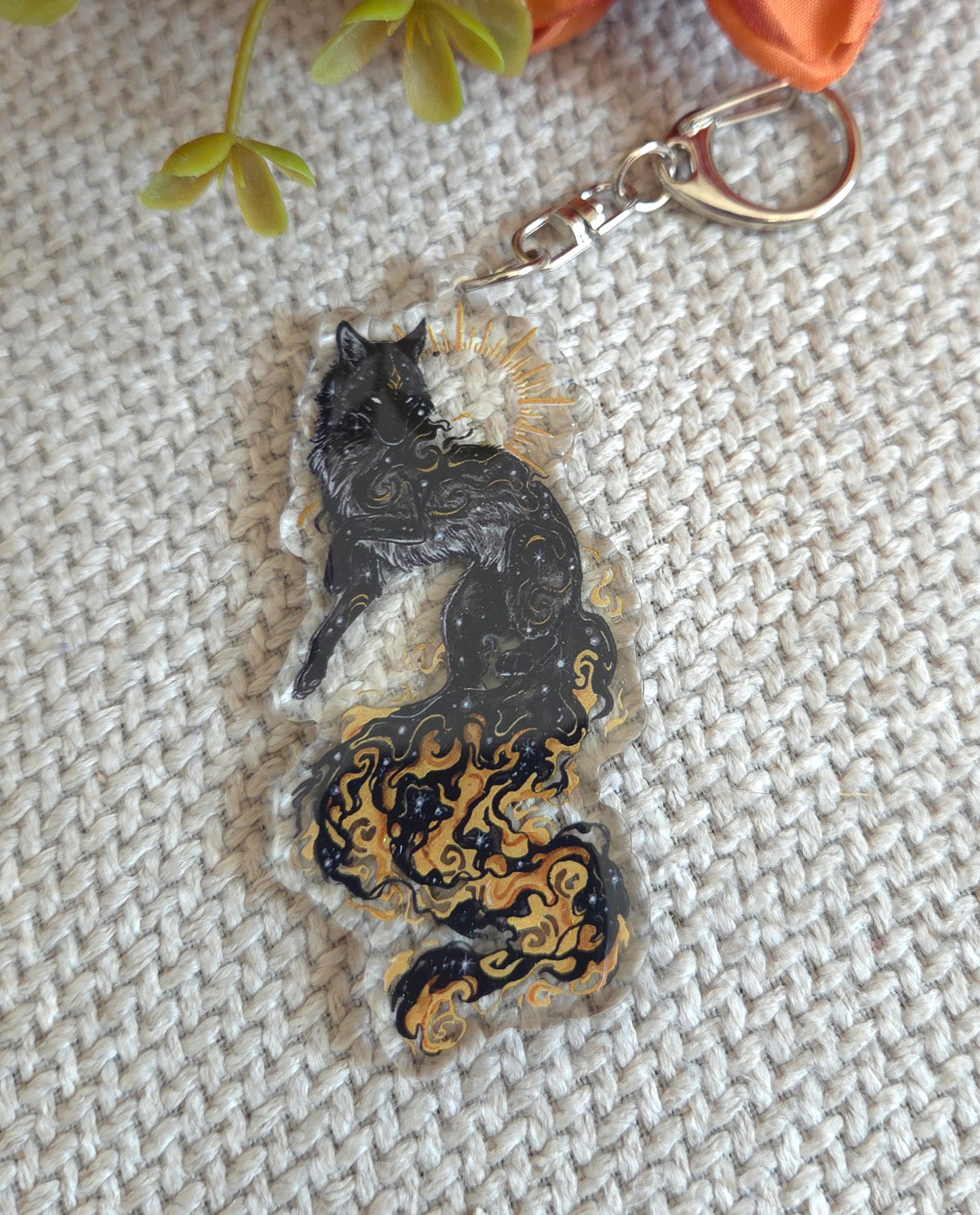 Fox Fires Keychain