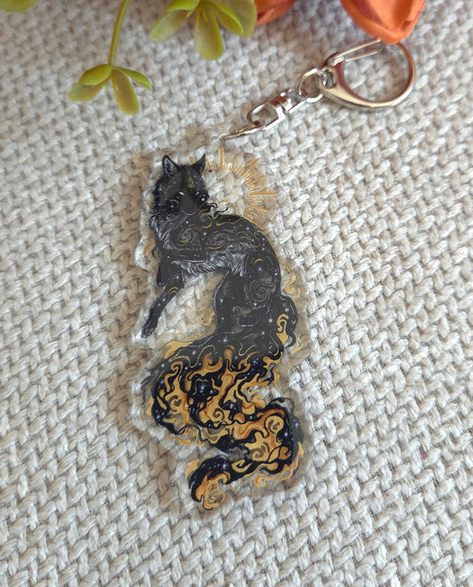 Fox Fires Keychain