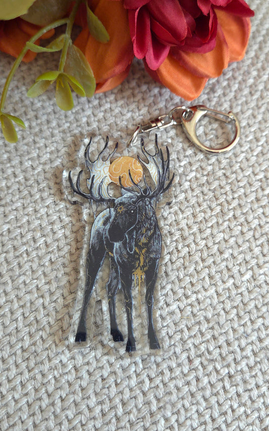 Sun Moose Keychain