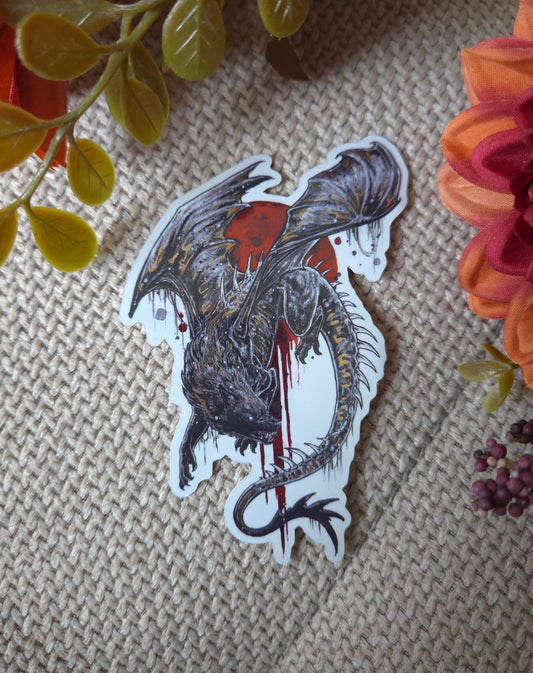 Dragon Wolf Sticker