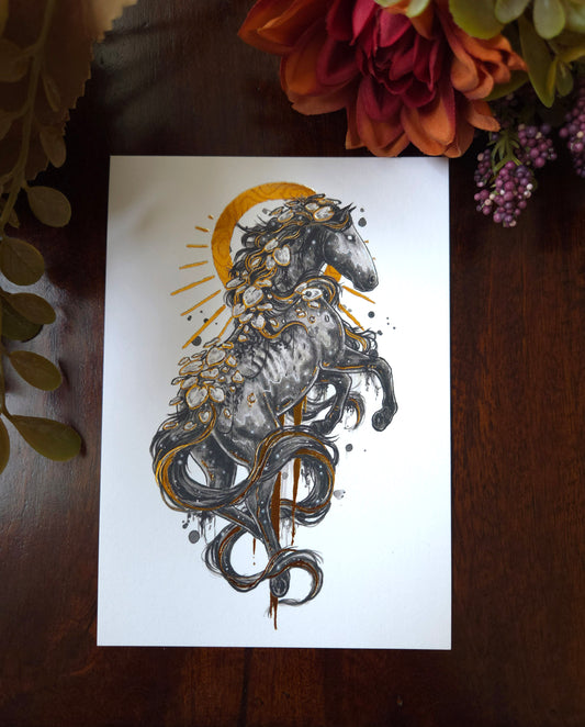 Kelpie A6 Gold foil print