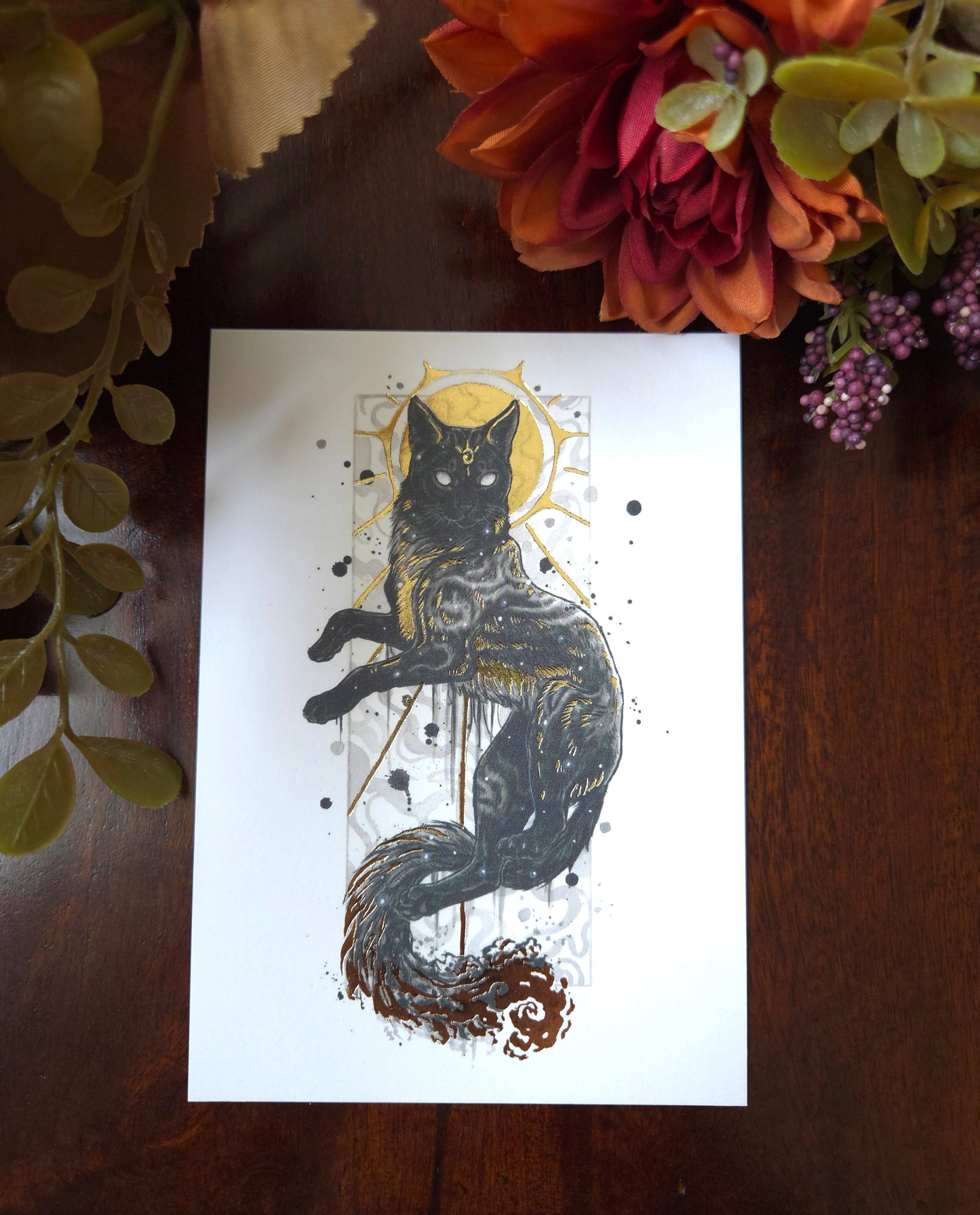 Bakeneko A6 Gold foil print
