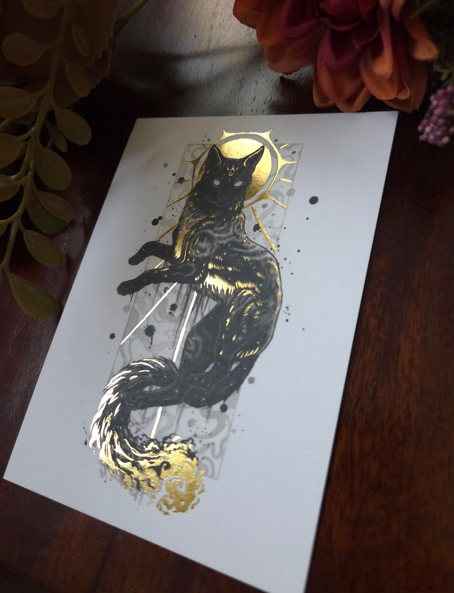 Bakeneko A6 Gold foil print
