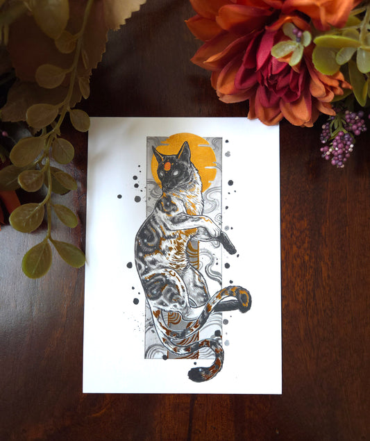 Nekomata A6 Gold foil print