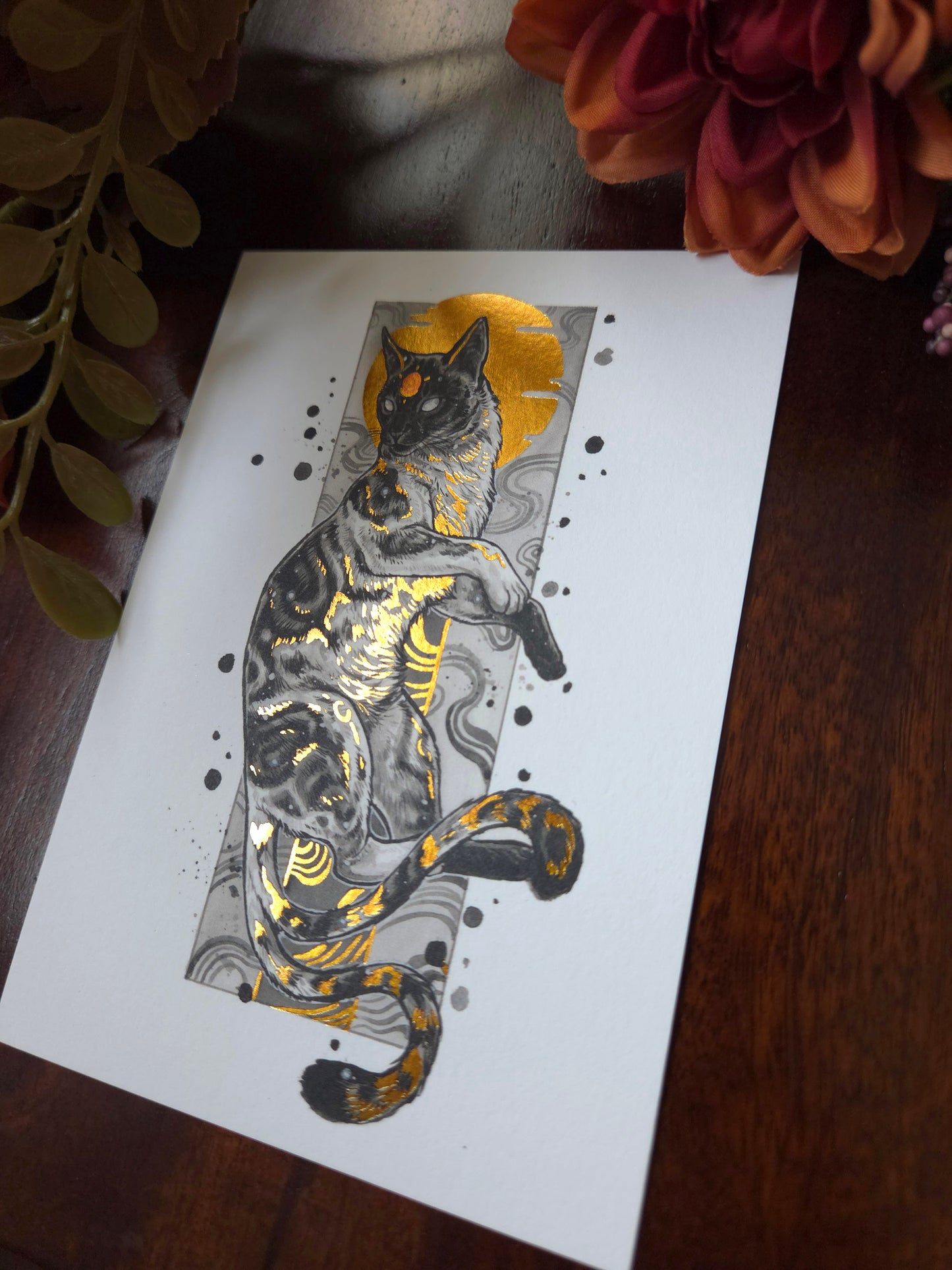 Nekomata A6 Gold foil print