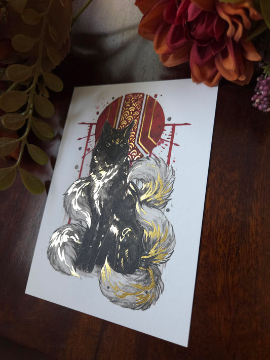 Kitsune A6 Gold foil print