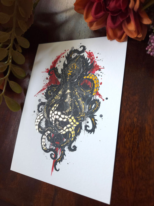 Kraken A6 Gold foil print