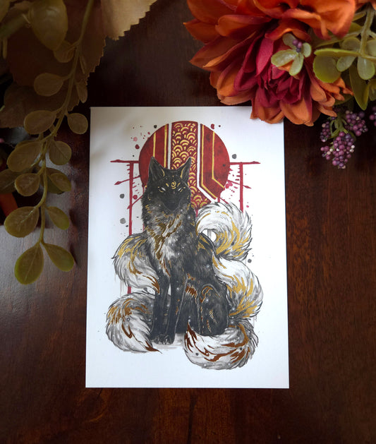 Kitsune A6 Gold foil print