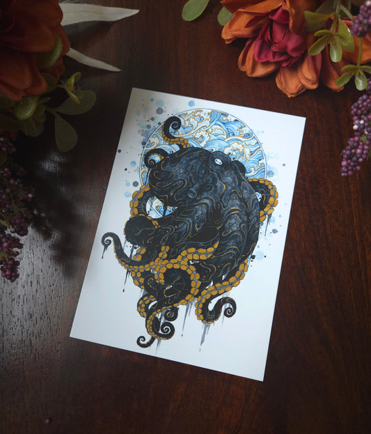 Water Octopus Postcard