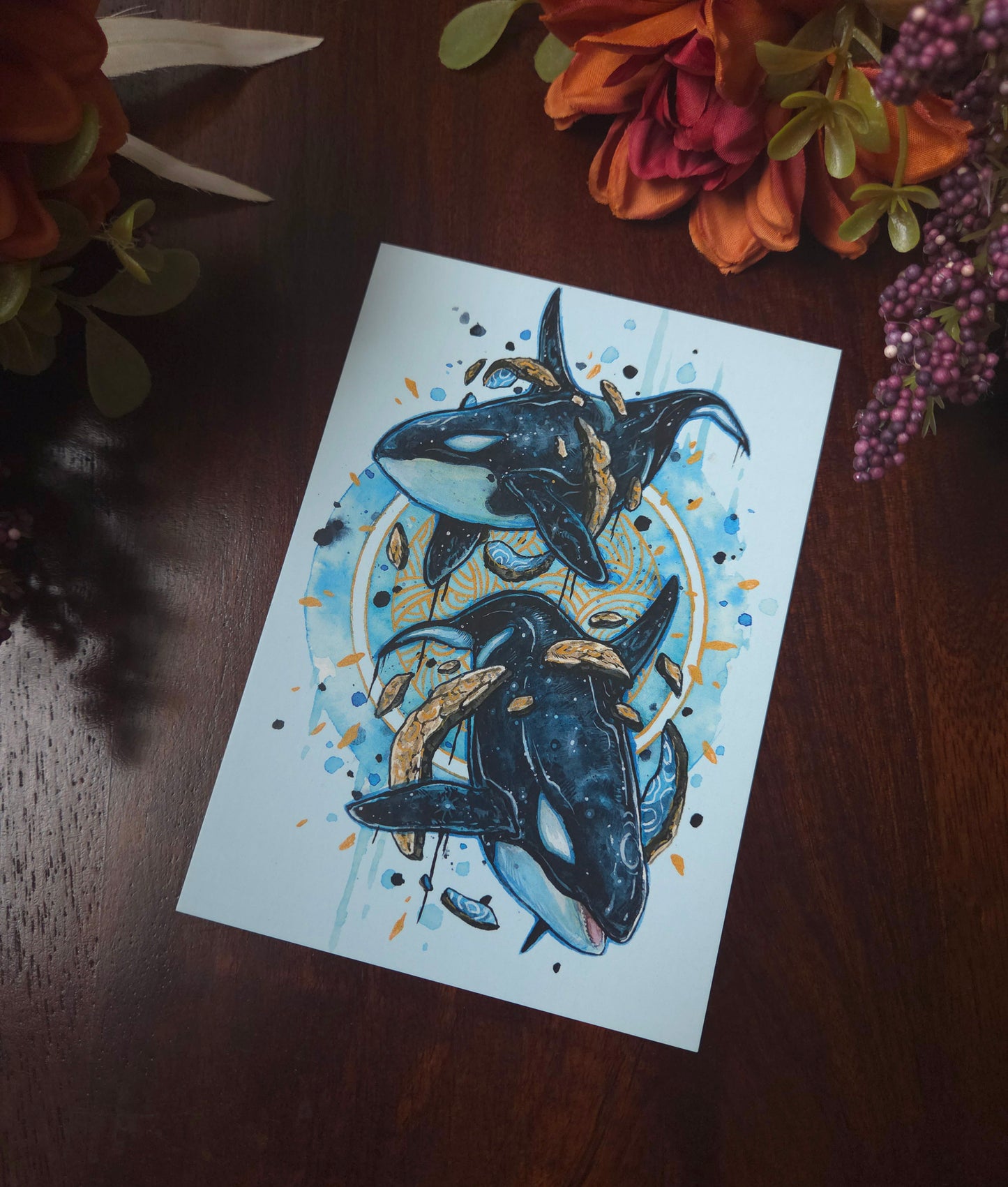 Ancient Orcas Postcard