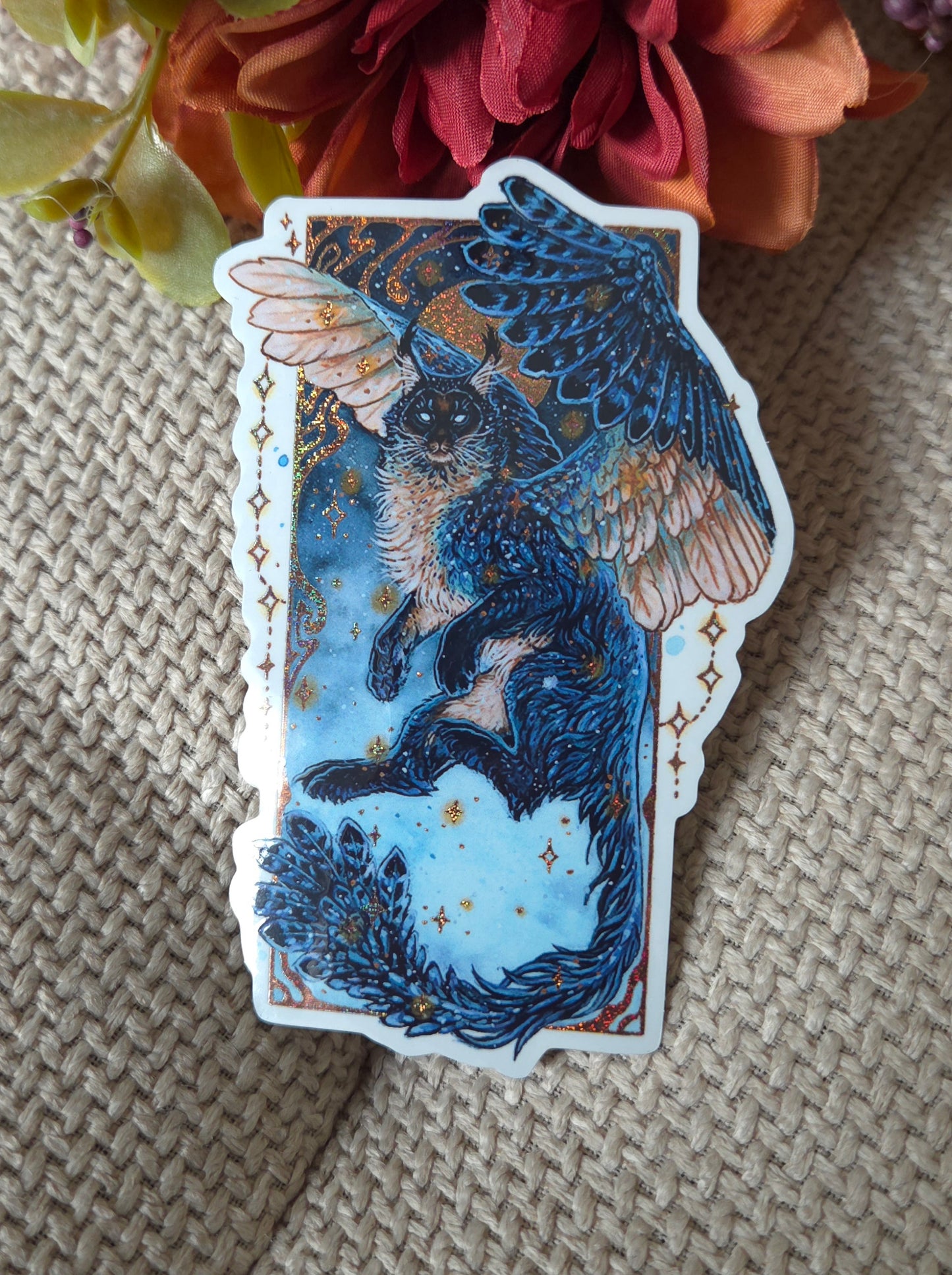 Mainecoon Cat Owl Sticker