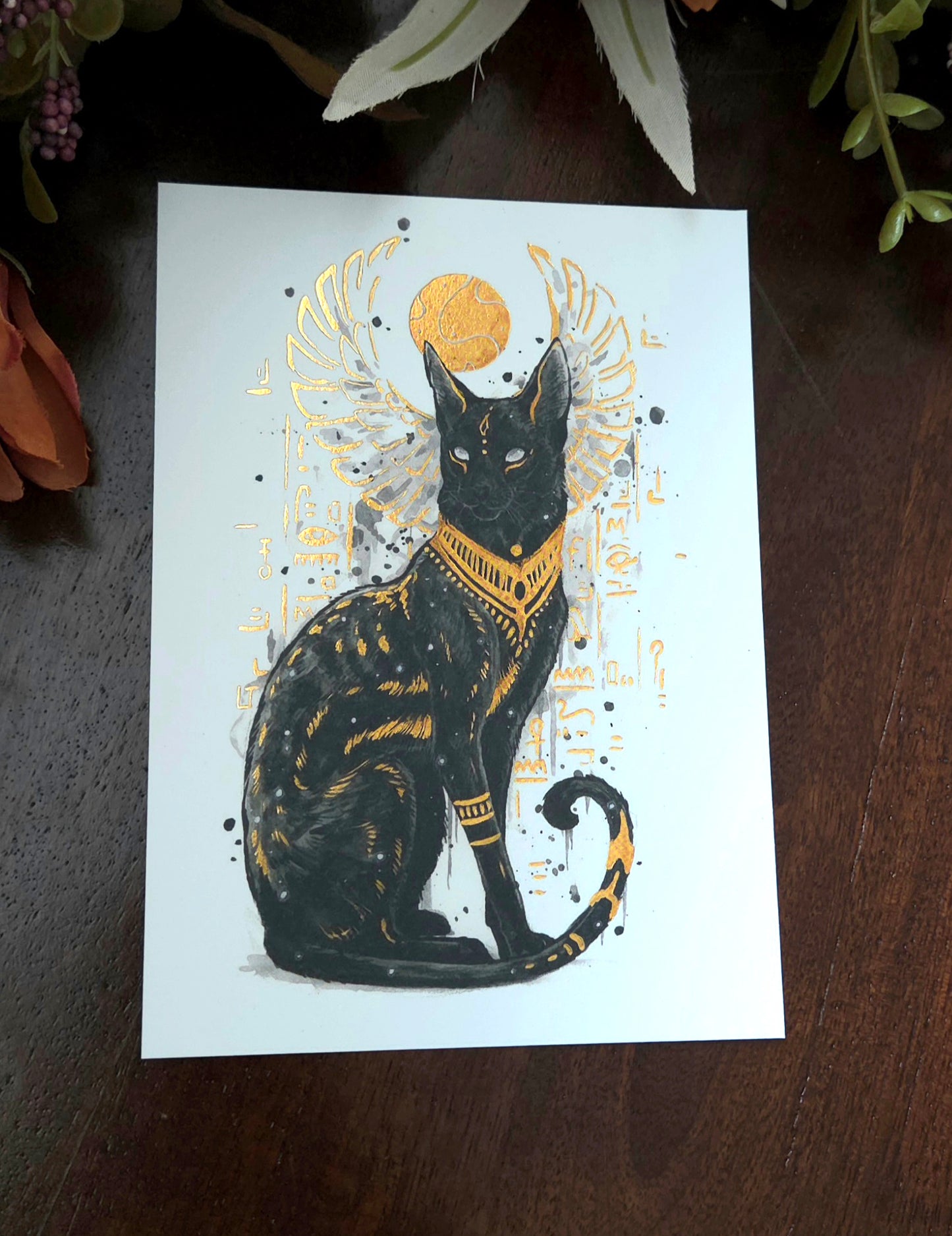 Bastet A6 Gold foil print