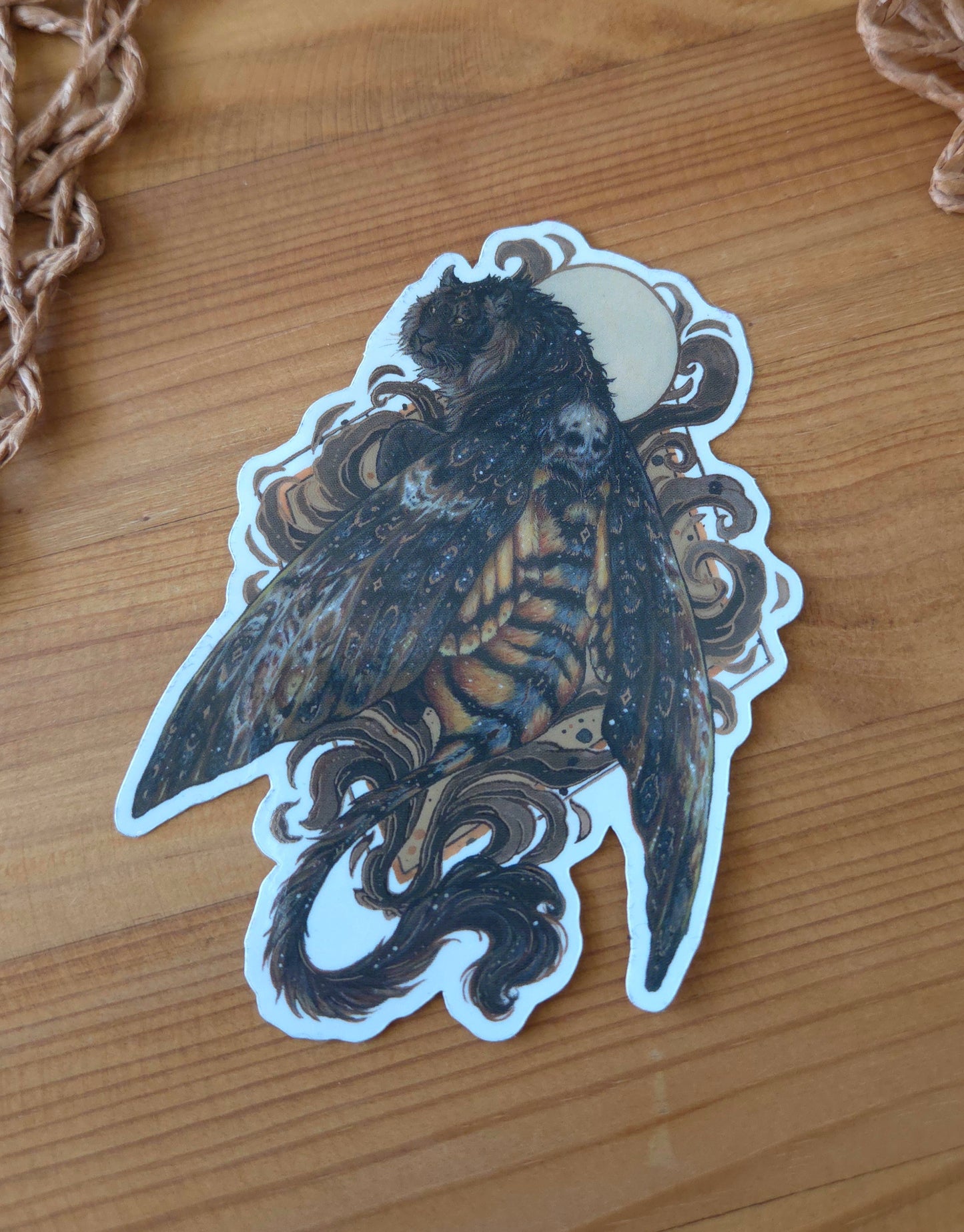 Tiger + Death Head's Hawk moth Sticker