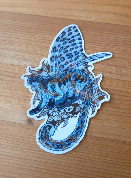 Snow Leopard + Leopard moth Sticker