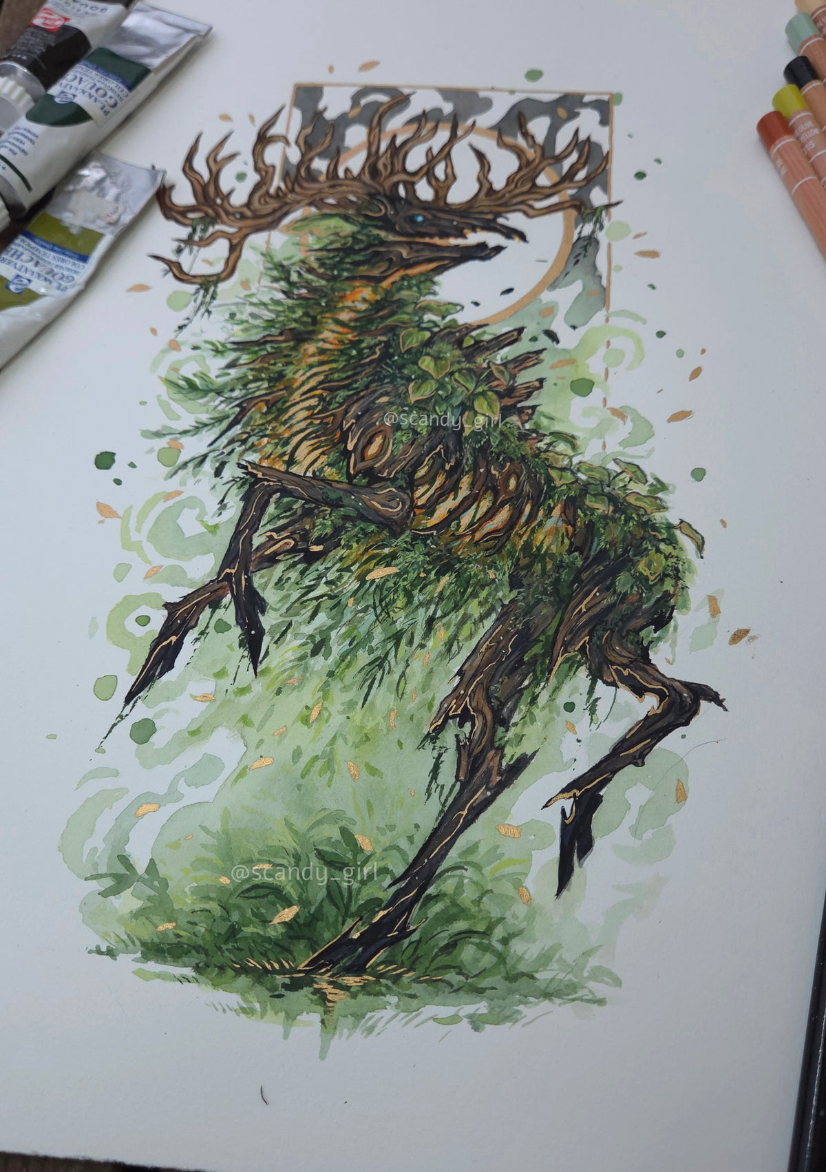 Hiisi's Moose - Original Painting