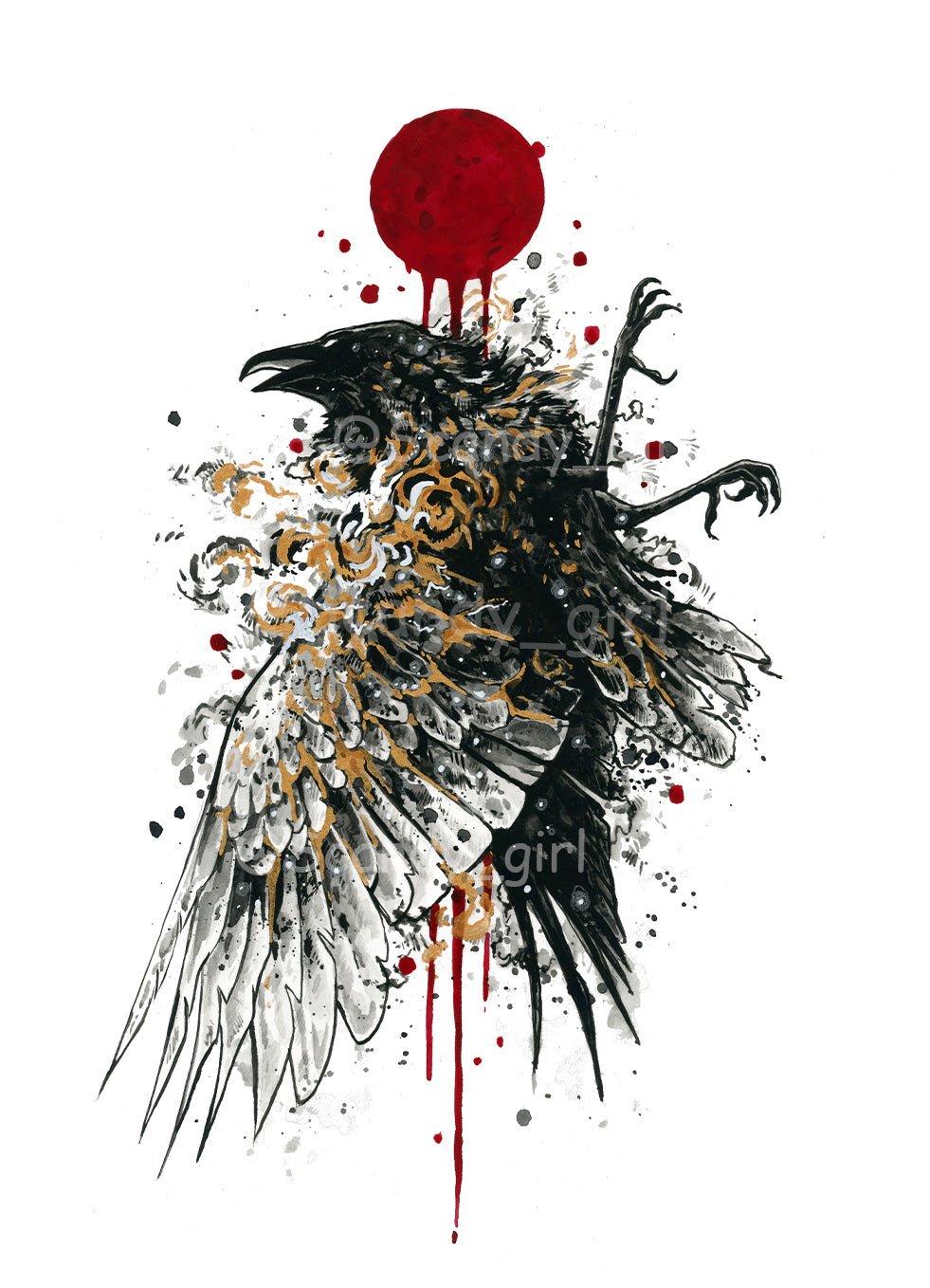 Mythtober Apollos Raven Print