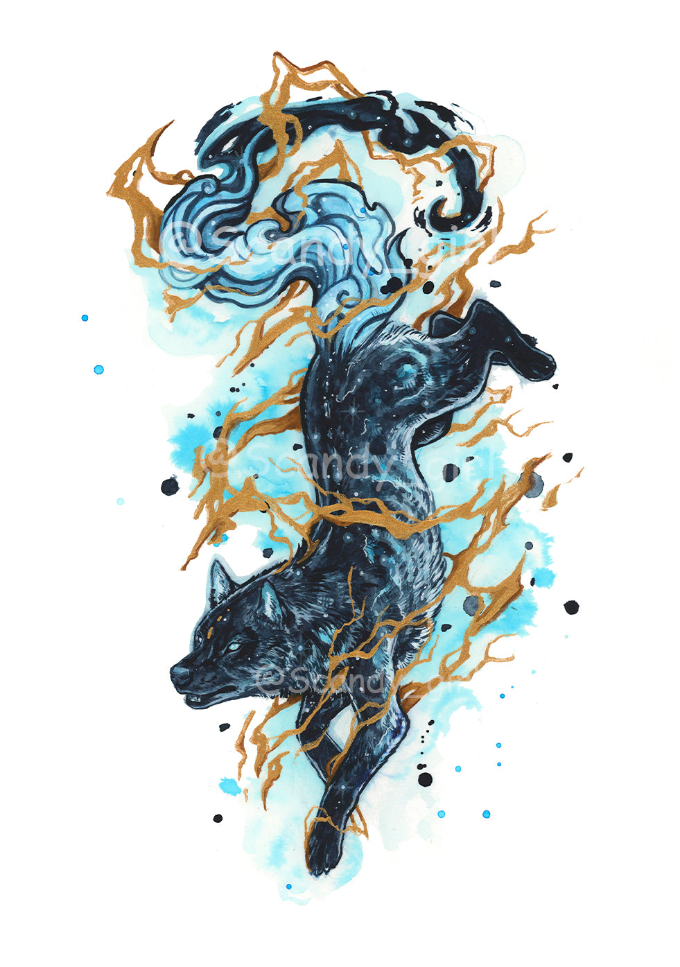 Mythtober Raiju Print